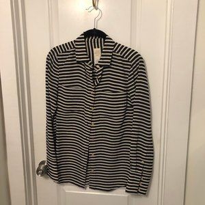 Striped J. Crew buttown down blouse